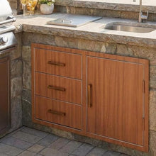 Fectiontool Outdoor Kitchen Drawer Cabinet Combo Stainless Flush Mount
