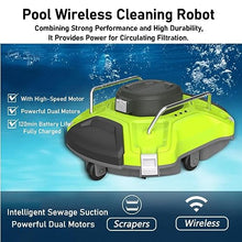 Automatic Cordless Robotic Pool Cleaner, 180 Minutes Runtime, Ideal for In-Ground Flat Pools Up to 1000 Sq.Ft
