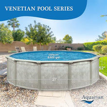 Aquarian Venetian 21 Ft Above Ground Pool Kit with Pump & Leaf Skimmer
