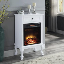 Furniture Fireplace in White Finish
