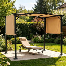 Outdoor Wooden Pergola, Backyard Gazebo with Open Roof, Garden Arbor, Support for Climbing Vines, Grapes, Flowers, Patio Shade, Deck, Lawn, Water-Protected (Black8' x 10')