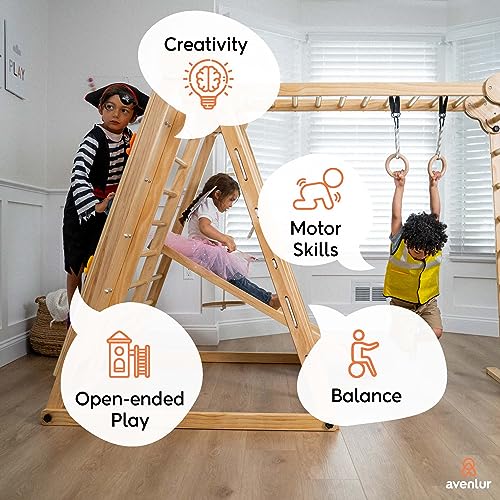 Avenlur Chestnut 8-in-1 Indoor Foldable Playset Natural Indoor