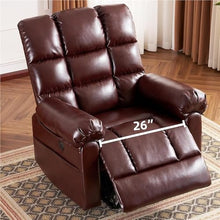KTYUERGHK Oversized Faux Leather Power Lift Recliner with Massage Heat