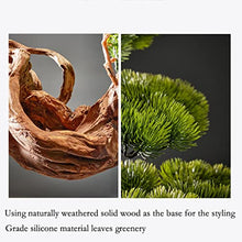 YXIANG56Q Fake Plants 28'' Simulation Plants Chinese Style Welcome Pine Micro Landscape Green Plant Indoor Bonsai Potted Home Office Living Room Hotel Porch Decor Bonsai Tree