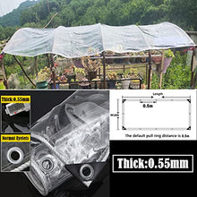 QINGLUAN Heavy Transparent Waterproof Tarpaulin - 22Mil Garden Rainproof Clear Poly Tarp Plant Cover Insulation Shed Cloth with Grommets for Covering Garden Plant Camping Supplies,7.3x11m/24x36ft