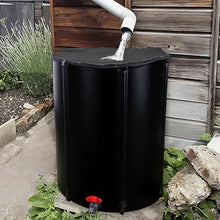 HEFJIAYCIQ Rain Barrel with Spigots and Overflow, Collapsible Rain Barrels to Collect Rainwater from Gutter, for Outdoor/Garden/Lawn,Black,1000L/100x125cm