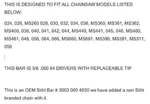 25" BAR & CHAIN .050 3/8 84DL FOR 041 036 044 046 MS440 MS460 MS660 Replacement for STIHL OEM