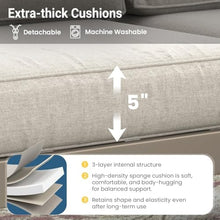 callmego Stylish All-Weather Metal Patio Ottoman with Thick Cushioned Seat for Outdoor Living Spaces and Backyard Relaxation (Light Khaki+Beige + Olefin-2)