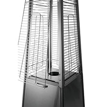 JAK BBQ J 6000 Pyramid Patio Heater 42,000 BTU Pyramid Flame Patio Outdoor Heater with Cover Glass Tube Steel Propane Heater with Wheels outdoor heater