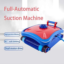 Automatic Robotic Pool Cleaner with Intelligent Path Planning, 200W Suction Power,Over 2 Hours Runtime for Large Pools