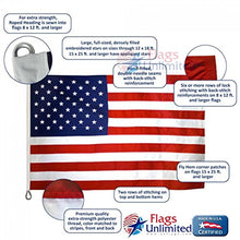 Flagzone 20' x 30' Nylon US Flag with Embroidered Stars