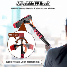 Cleaning Brush Window Cleaning Pole, Water Supply Pole Kit with Hose Spray, Solar Panel Cleaning Equipment for Cleaning (55cmbrush 36FT/10.8M)