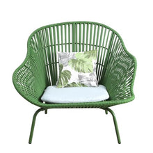 Apk i bc Patio Chair with Eco-Friendly, Thickened Cushion and Sturdy Rust-Proof Frame. Excellent for Afternoon Downtime. Load-Bearing: 150KG.(Green,123 * 66.5CM)