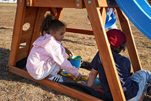 DOLPHIN PLAYGROUND T Wooden Swing Set with Slide & Climbing Wall for Kids Ages 3-9