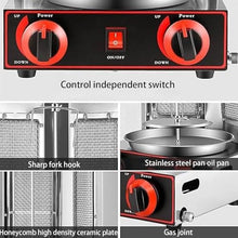 LwiftGal Gas Vertical Doner Kebab Machine, Vertical Rotisserie Oven Grill Gyro Rotisserie Machine, for Family Restaurant Gatherings and Commercial Kitchen,Silver-L