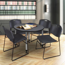 Romig Kee 30" Round Height Adjustable Classroom Activity Table Grey