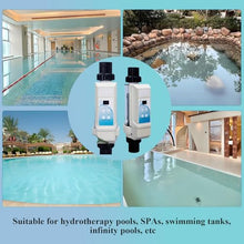 WTRYRN Electrolysis Salt Chlorinator Device,Pool Chlorine Generator Chlorinatorwith Salinity Display, Complete Functions,for Inground Pools- Built 8g/h