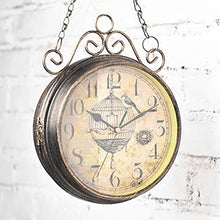 EHVYBDX Outdoor Garden Wall Clock, Double Sided Station Wall Mounted Clock Antique-Look Bracket Garden Clock Waterproof Clock Indoor Outdoor Decoration