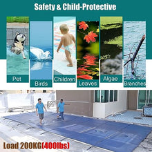 ZAQYCM Heavy Duty Rectangular Pool Covers for Inground Pools, Rectangle Winter Swimming Pool Safety Cover with Installation Hardware, Concrete Floor/Wooden Deck Mounted(4x9m/13x29.5ft)