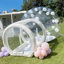 Gymodel Inflatable Bubble House Tent with Tunnel and Blower White 10 ft