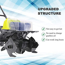 Cordless Rotavator,Cordless Garden Tiller Rotavator with Rechargeable Battery and Charger Tillage,Depth 18cm, Cultivated Land Width 36cm