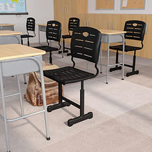 Flash Furniture Nila Adjustable Height Student Chair Set of 12 Black