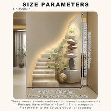 FILWY 3D Wall Art Decor with LED Light, Large Landscape Painting for Living Room, Bedroom, Corridor & Entrance, Vertical Design, 27.61x55.1in (Light Yellow 23.6x31.5in)
