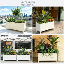 M3b6G8p1 Planter Box Outdoor Planter Box Partition Fence Flower Pot Planting Container for Yard Decor(Medium)