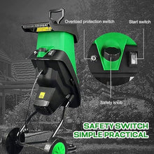 HMWOKPOT Electric Garden Shredder & Wood Chipper with 50L Collection Bag, 2400W-220V Powerful Leaf Mulcher - 40mm Cutting Capacity for Lawn and Garden Use