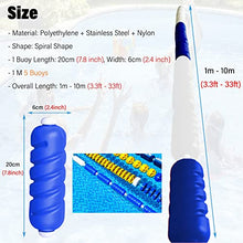 TUOYIBO Swimming Pool Lane Dividers, Safety Float Ro Blue White Buoy Kit for Inground Pool Divide Deep Water & Shallow Beach, 10/20 Ft 24/30/ 33 Feet, with 2 Stainless Hooks 7m