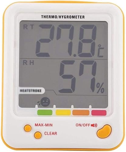 EZAGMWGFB Digital Thermometer Indoor Hygrometer Humidity Meter Room Temperature Monitor Large LCD Display for Home Car Office