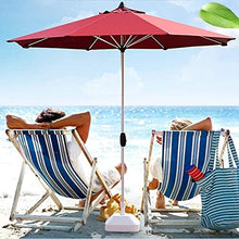 GAORUIFENG Patio Parasol Portable Outdoor Protective Sunshade Outdoor Market Terrace Garden Lawn Table Sunshade Iron UV Protection 210531(Color:Winred) (Offwhite)