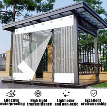 YPIOUREN Outdoor Curtains With Zipper, Transparent Waterproof Tarpaulin Curtains,Gazebo Tarpaulin Side Panel With Zipper Door, PVC Clear Waterproof Tarpaulin Side Panels, For Patio(10x20m/32.81x65.62f