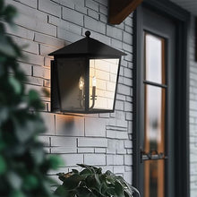 THE GREAT OUTDOORS 72133-66 Noble Hill Outdoor Wall Mount, 4-Light, 240 Total Watts, 16-in H x 22.25-in W, Sand Coal Black
