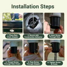 WAHHWF 8.5' Ring Rain Chain Downspout, Rainwater Collector