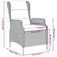 AMBERARD Garden Dining Set Brown Furniture Set