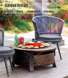SLGGPJBU Outdoor Fire Pit Outdoor Wood Fire Pit Grill, Party BBQ with Cooking Grate, Backyard Patio Fire Pit, Style 1