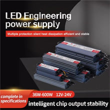 Waterproof Lighting Transformer Outdoor AC100V-277V to DC12V 24V 600W 500W 400W 300W 200W 100W LED Switching Power Adapter(600W (AC175V-277V),DC 12V)