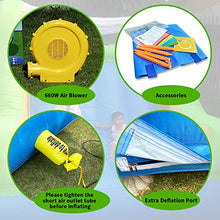 YARD Inflatable Obstacle Course Bounce House with Slide for Ages 3-12 Green