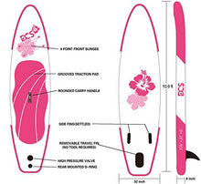 Airgymfactory Inflatable SUP for All Skill Levels Stand Up Paddle Board 10'6'' Pink