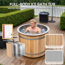 Outdoor Ice Bath Tub with 1HP Chiller, WiFi Control Ice Cold Plunge Therapy