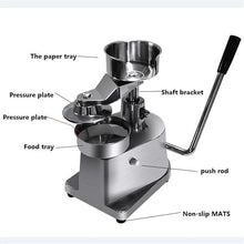 YDBMY Commercial Hamburger Press Patty Maker, Home Large Manual Burger Forming Machine Stainless Steel Grill Burger Press Tool (10cm)