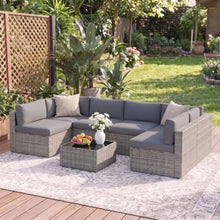 Patio Sectional Furniture Set, Wicker Outdoor Furniture Set for All-Weather
