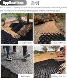 Heavy Duty Gravel Stabilization Grid - 2 Inch Geocell Paver for Driveways and Patios(5x7 m)