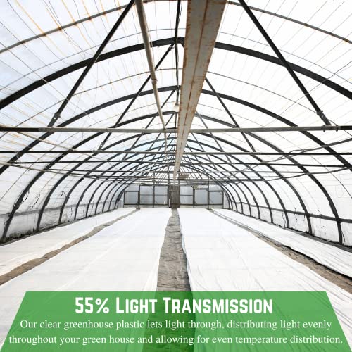 Farm Plastic Supply White Greenhouse Plastic Sheeting 6 Mil 40' x 150' UV Resistant