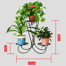 SIDUFHAOPKLL European Wrought Iron Plant Stand Flower Pot Holder for Home Garden Decor - Black