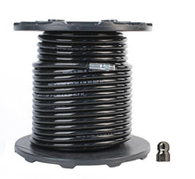 Schieffer 3/8in. x 250ft. 4000 PSI Thermoplastic Sewer Jetter Hose & 8.0 Orifice Button Nose Nozzle