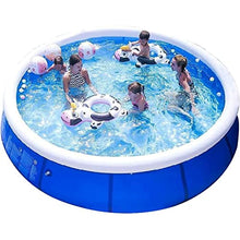 Paddling Pool Round Inflatable Pool, Portable Top Ring Blow Up Pool, Oversized Thickened Family Swimming Pool, Summer Water Games Center Inflatable Swimming Pool