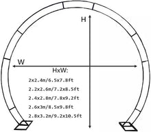 Heavy Duty Metal Wedding Arch Moon Gate Gold/Black/White Circle Garden Arbor Archway for Bridal Party Decoration Gardens Decorations(White,HxW/2.8x3.2m/9.2x10.5ft)