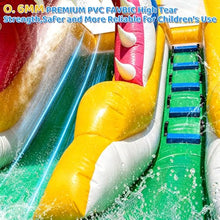 26.3FT Commercial Grade Inflatable Water Silde for Kids Adults, Heavy Duty PVC Adult Water Slides with Big Airtight Water Pool, Adult tWaterslide with 1100W Blower for Outdoor (Green&Yellow, 26.5FT)